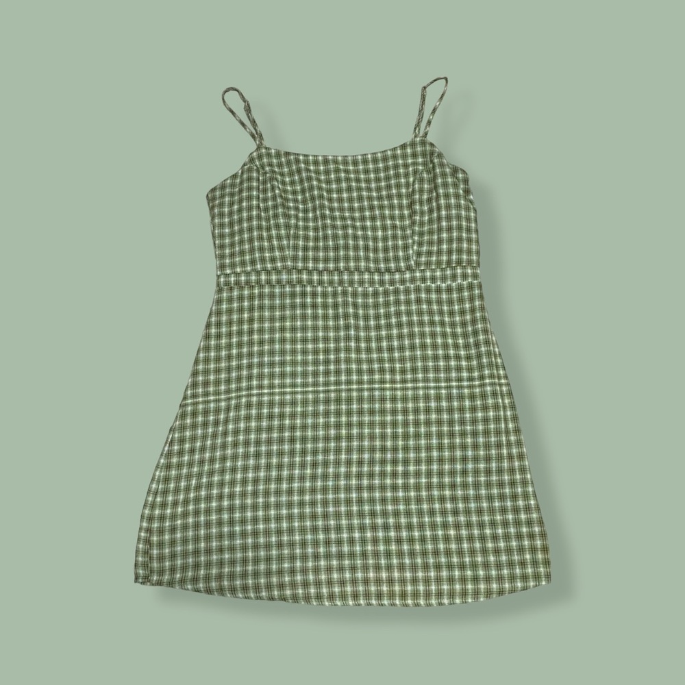 UO EMMA PLAID MINI DRESS